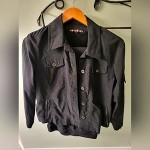 Dalia two-piece casual suit in black, size US 12 (jacket and pants)